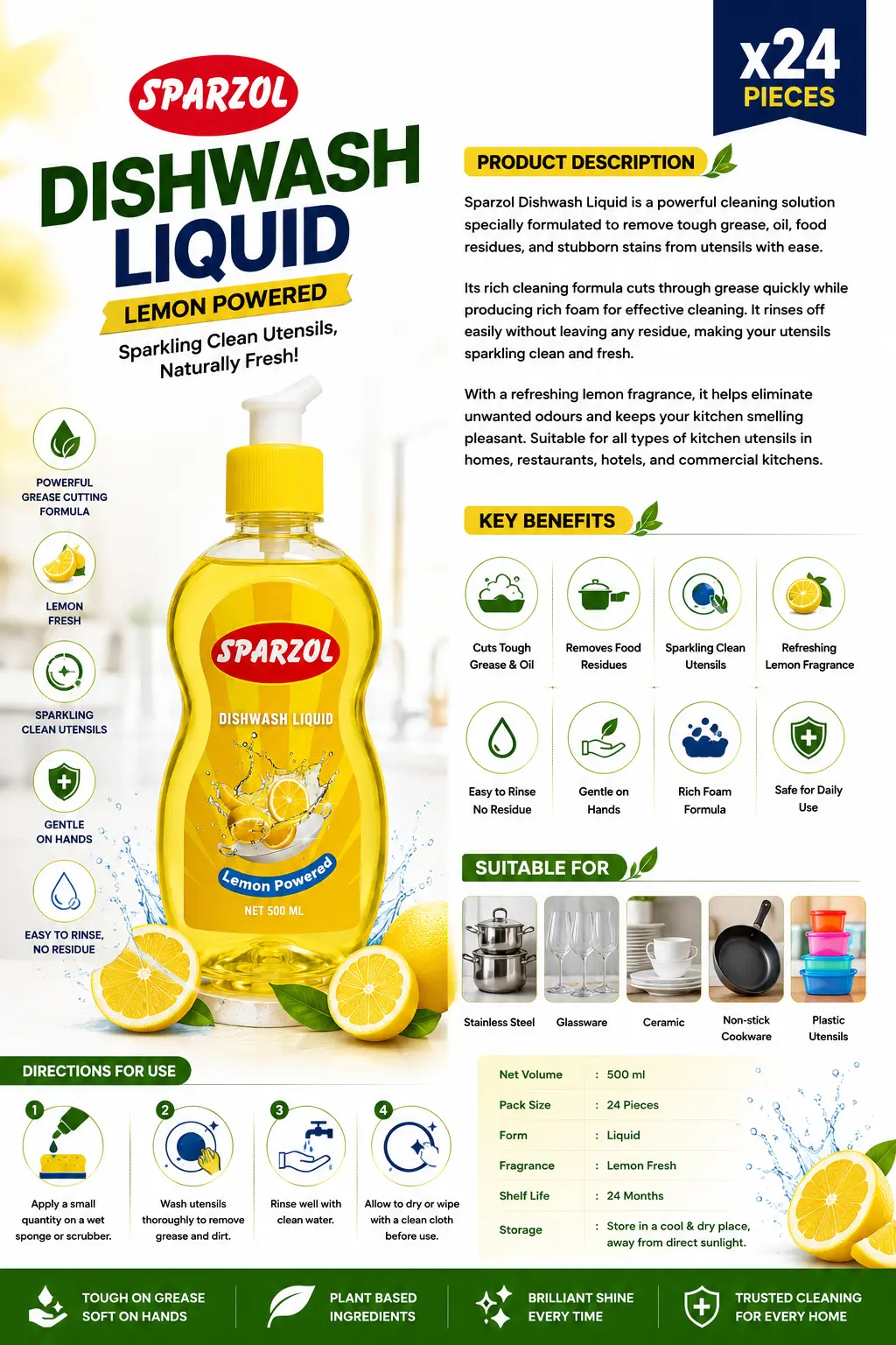 Dishwash Liquid 500ML PD