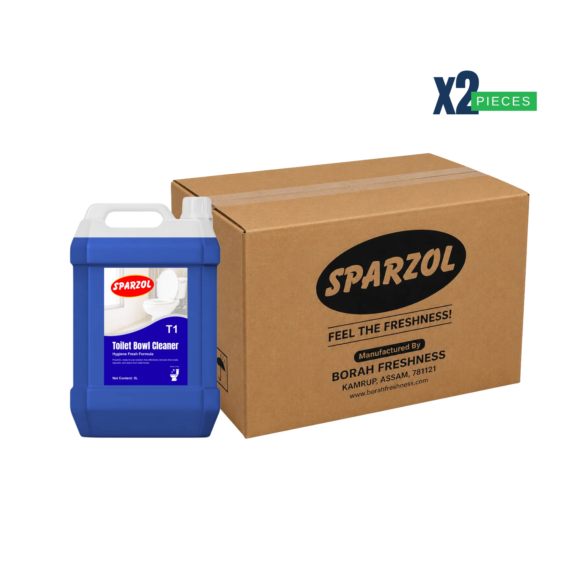 Sparzol 5L Toilet Cleaner Liquid T1 Box