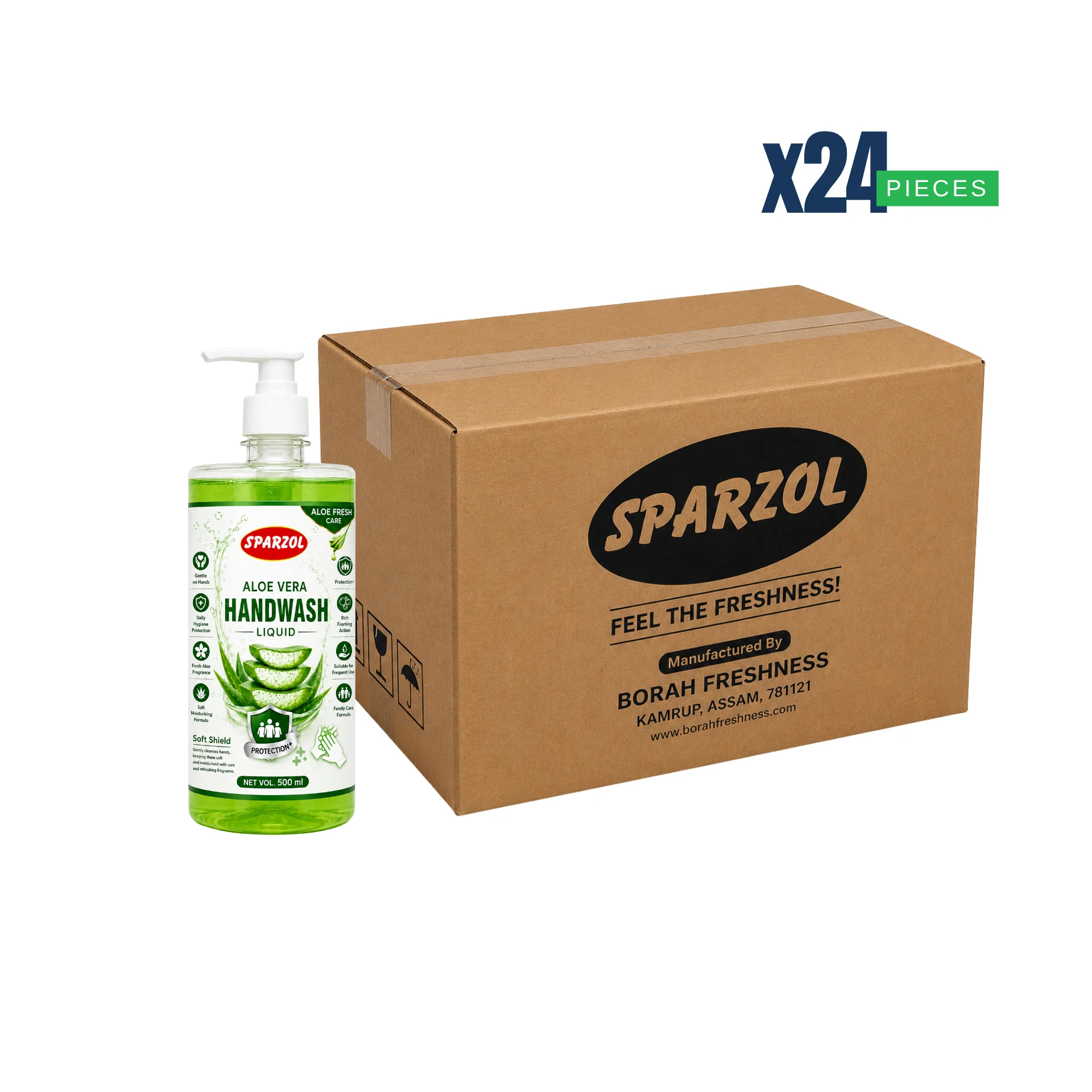 Sparzol Aloevera Handwash 500ML Box