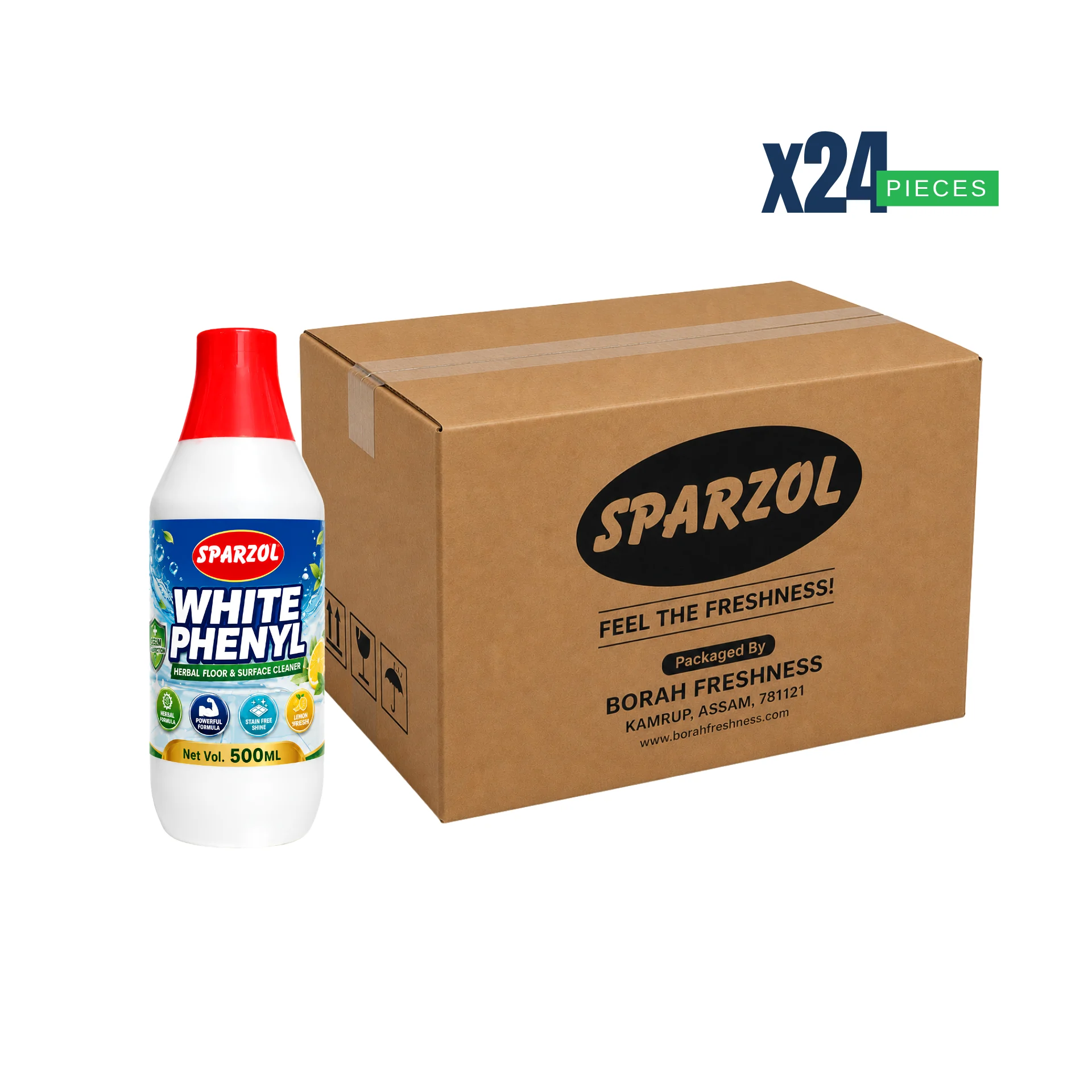 Sparzol White Phenyl 500ML Box